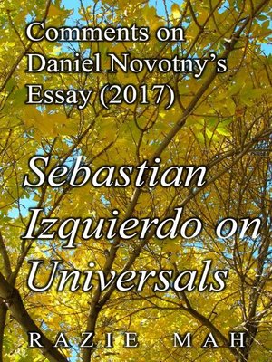 cover image of Comments on Daniel Novotny's Essay (2017) Izquierdo on Universals
